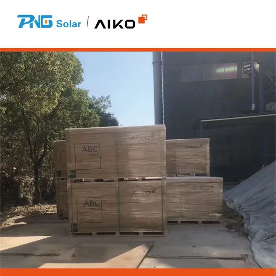 Est Approved Silicon Aiko Pallet and Wooden Box Monocrystalline ABC Solar Panel